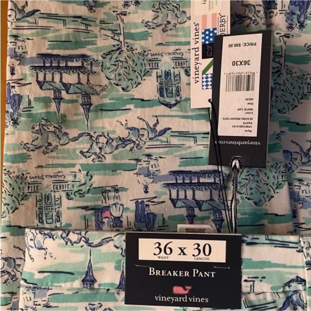 146th annual Kentucky Derby styled Vineyard Vines breaker pants